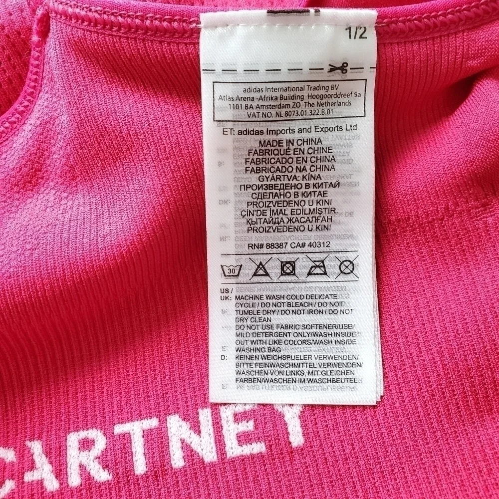 New Adidas by Stella McCartney Seamless Sports Bra In Bold Pink NWT Small